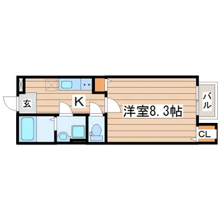 Azul長町II【2階】の間取り