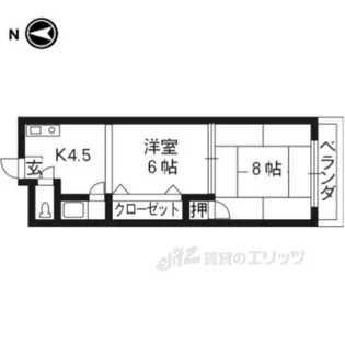 八文字屋ビル【4階】の間取り