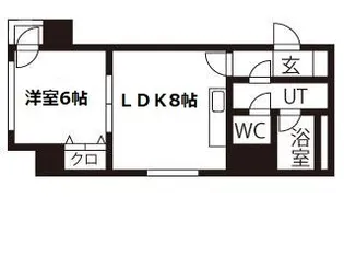 コートロティ大通【11階】の間取り