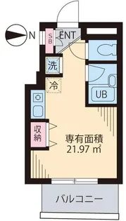 クレッシェント西早稲田【6階】の間取り