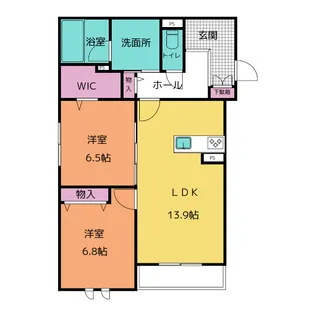 ソラハス栄和【1階】の間取り