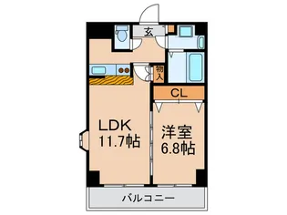 ラム-ル波除【6階】の間取り