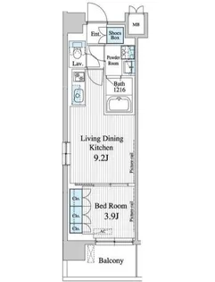プレノ清澄庭園【2階】の間取り