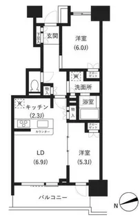 イプセ府中【10階】の間取り