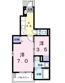 カーサ イル チェイロ【1階】の間取り