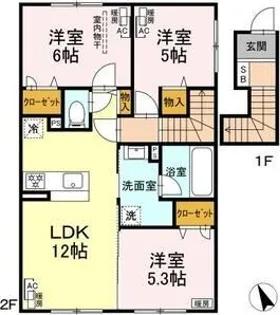 エテルナ II【2階】の間取り
