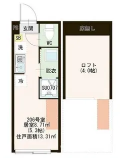 ハーモニーテラス宮本町V【2階】の間取り
