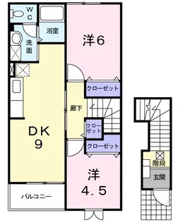 プラムフィールドC【2階】の間取り