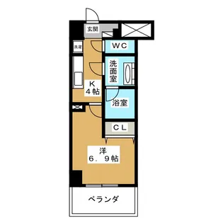 ドゥナーレ辻町【5階】の間取り