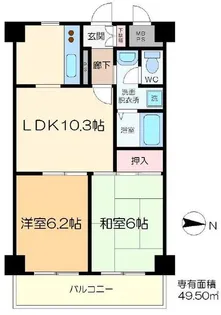 スカイフォーラム小岩【11階】の間取り
