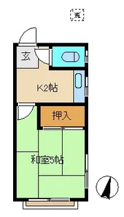 第二横溝荘【2階】の間取り