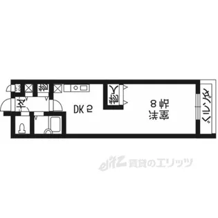 エリーフラッツ西ノ京【4階】の間取り