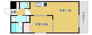 フレンシアノイエ難波南【15階】の間取り