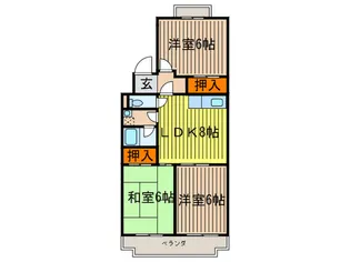ツインバッハ1st【2階】の間取り