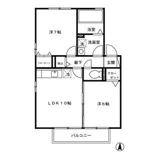 リビングタウン桜田南 B【2階】の間取り