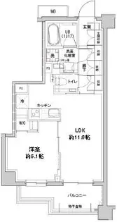 アトラスシティ千歳烏山グランスイート杜ノ棟【4階】の間取り
