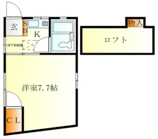 ウサミハイツ【2階】の間取り
