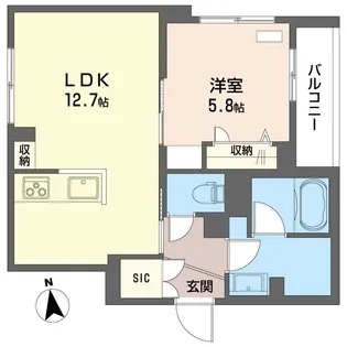 クロチェヴィーア【2階】の間取り