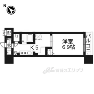 エステムコート京都河原町プレジール【6階】の間取り