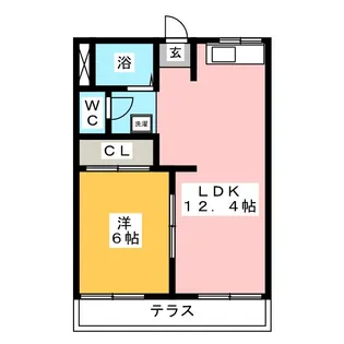 タウニー江南【1階】の間取り