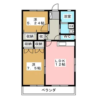 パインテラスG【1階】の間取り