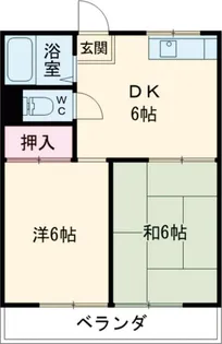 第5三上コーポ【2階】の間取り