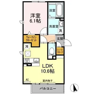 プランドール華陽【1階】の間取り