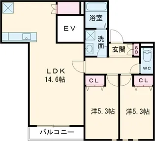 ディーシーアネックス【2階】の間取り