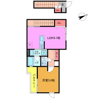 クラージュ【2階】の間取り