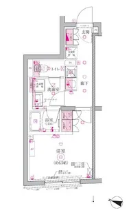 ベルシードステアー西大井【4階】の間取り