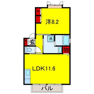 アゼリア壱番館【1階】の間取り