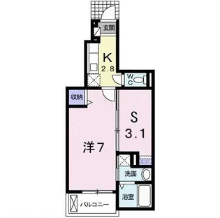 ヴィラ 池之内【1階】の間取り