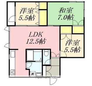 エンドレス五稜郭B【4階】の間取り