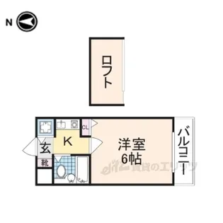 シティパレス生駒谷田町P6【1階】の間取り