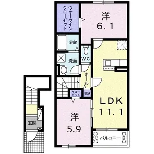 カーサ・エノテカ【2階】の間取り