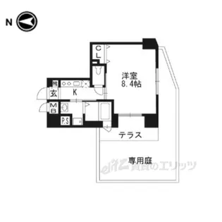 ベラジオ京都烏丸十条【1階】の間取り