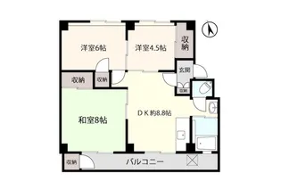 アシスト第2甲府マンション【3階】の間取り