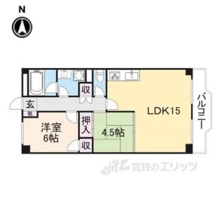 ハイム園田【4階】の間取り