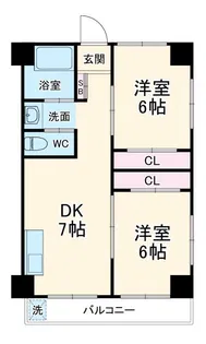 飯田マンション【2階】の間取り