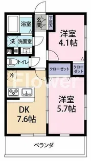 カルム弐番館【2階】の間取り