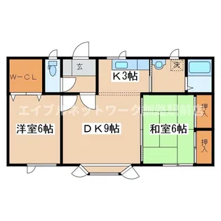 ルネッサンス柏木B【1階】の間取り