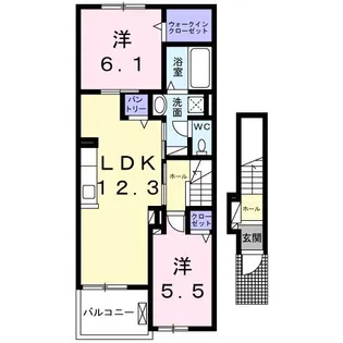 ハートランド熊谷【2階】の間取り