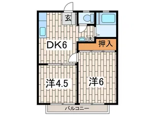 ジョイフル小宮【1階】の間取り