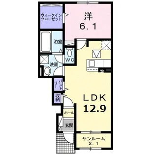 エアリー・ネオハウス I【1階】の間取り