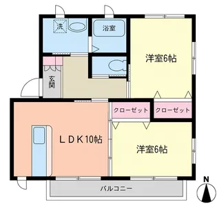 グランバード【2階】の間取り