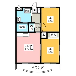 ガーディン師岡【2階】の間取り