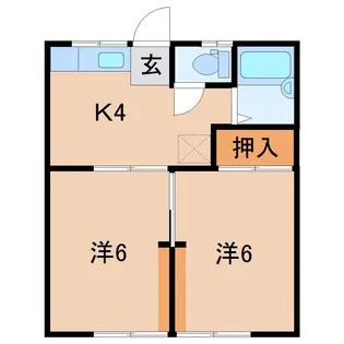 サンハイツ(伊達)【1階】の間取り