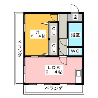 白菊ビル【5階】の間取り