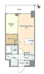 グランカーサ横濱石川町【3階】の間取り