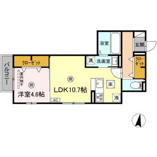 D-ROOM高須2丁目 B棟【3階】の間取り